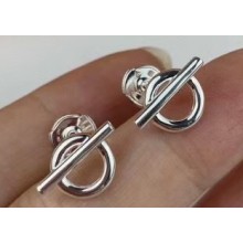 Hermes Mini Chaine d'Ancre Earrings Silver