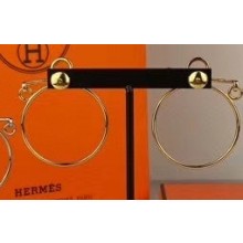 Hermes Loop Earrings Gold