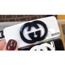 Gucci GG Resin Hair Accessory White