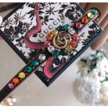 Gucci Leather Bracelet with Double G Multicolor