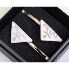 Prada Metal Hair Clip 1IF051 White 2020
