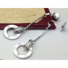 Cartier Dicyclic Love Earrings Fringe White Gold