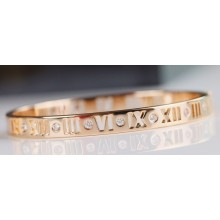 Cartier Love Roman Numerals Bracelet Pink Gold