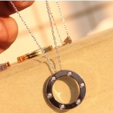 Cartier Love necklace with 6 Diamonds White Gold
