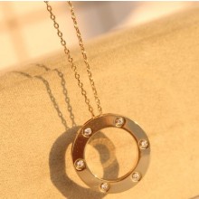 Cartier Love necklace with 6 Diamonds Yellow Gold