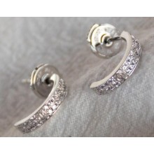Cartier Love Earrings diamond-paved Narrow White Gold