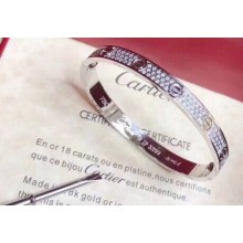 Cartier Love Bracelet diamond-paved with Screwdriver White Gold