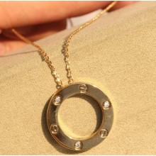 Cartier Love necklace with 3 Diamonds Yellow Gold