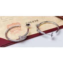 Cartier juste un clou Earrings Small with Diamonds White Gold