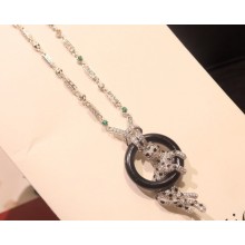 Cartier Panthère de necklace with Black Ring White Gold