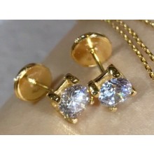 Cartier C de Earrings Yellow Gold