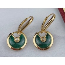 Cartier amulette de Earrings Green Yellow Gold
