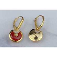 Cartier amulette de Earrings Red Yellow Gold