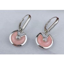 Cartier amulette de Earrings Pink White Gold