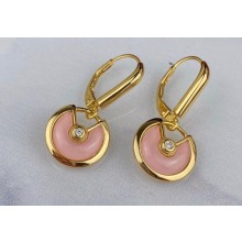 Cartier amulette de Earrings Pink Yellow Gold