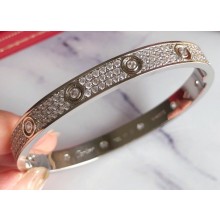Cartier Love Bracelet with All Diamonds White Gold