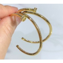 Cartier juste un clou Earrings diamond-paved Yellow Gold