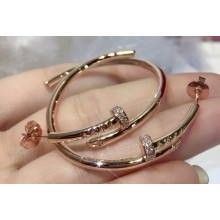 Cartier juste un clou Earrings with Diamonds Pink Gold