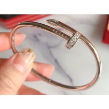 Cartier juste un clou Bracelet with Diamonds White Gold