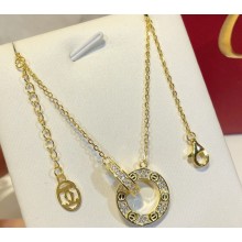 Cartier Dicyclic Love necklace diamond-paved Yellow Gold
