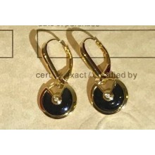 Cartier amulette de Earrings Black Yellow Gold