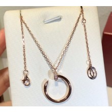 Cartier juste un clou necklace with Diamonds Pink Gold