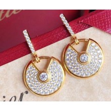 Cartier amulette de Earrings diamond-paved Yellow Gold
