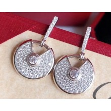 Cartier amulette de Earrings diamond-paved White Gold