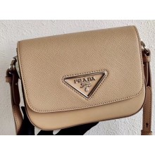 Prada Saffiano Leather Shoulder Bag 1BD249 Nude 2020