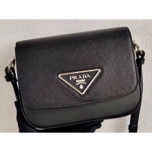 Prada Saffiano Leather Shoulder Bag 1BD249 Black 2020