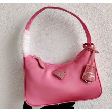 Prada Re-Edition 2000 Nylon Mini Hobo Bag 1NE515 Pink 2020