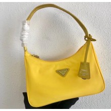 Prada Re-Edition 2000 Nylon Mini Hobo Bag 1NE515 Yellow 2020