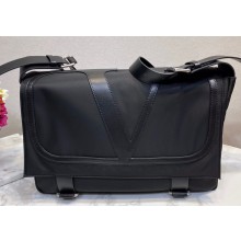 Valentino Men's VLOGO Nylon Messenger Bag 2020