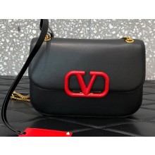 Valentino VLOCK Shoulder Small Bag Black with Karung Logo 2020