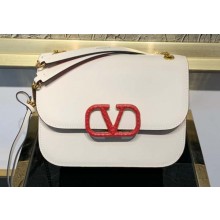 Valentino VLOCK Shoulder Small Bag White with Karung Logo 2020