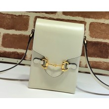 Gucci Horsebit 1955 Mini Bag 625615 Leather White 2020