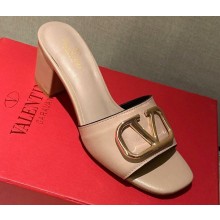 Valentino Heel 5.5cm VLOGO Mules Nude 2020