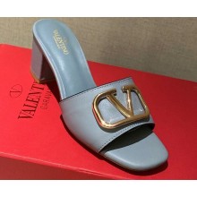 Valentino Heel 5.5cm VLOGO Mules Blue 2020
