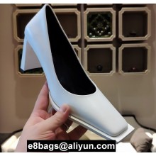 Balenciaga Heel 8cm Square Toe Pumps White Fall Winter 2020
