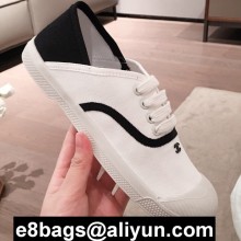 Chanel Vintage Canvas Lace-up Sneakers White Spring 2020
