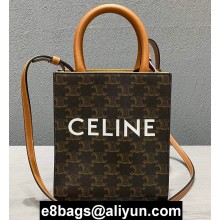 Celine Mini Vertical Cabas Bag in Triomphe Canvas 2020