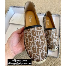 Dior CD Logo Oblique Canvas Espadrilles White/Brown 2020