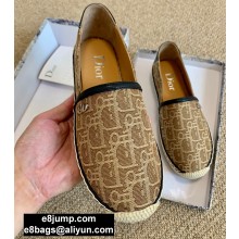 Dior CD Logo Oblique Canvas Espadrilles Brown 2020