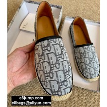 Dior CD Logo Oblique Canvas Espadrilles Gray 2020