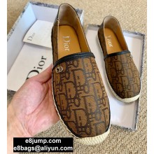 Dior CD Logo Oblique Canvas Espadrilles Coffee 2020