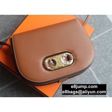 Celine Medium Maillon Triomphe Bag in Satinated Calfskin 193123 Brown 2020