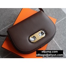 Celine Medium Maillon Triomphe Bag in Satinated Calfskin 193123 Coffee 2020