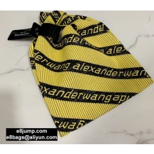 Alexander Wang Small Logo Knit Jacquard Shopper Tote Bag Yellow