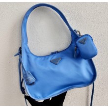Prada Re-Edition 1995 Nylon Hobo Bag 1BC115 Sky Blue 2020
