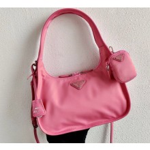 Prada Re-Edition 1995 Nylon Hobo Bag 1BC115 Pink 2020